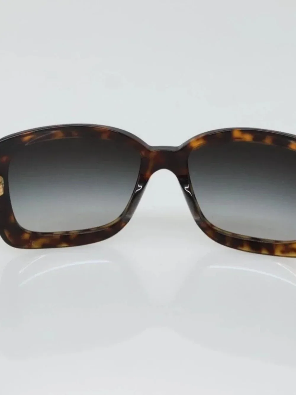 CHANEL Sunglasses Plastic Brown CC Auth sw1211